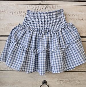 Sincerely Jules Blue Checkered Mini Skirt